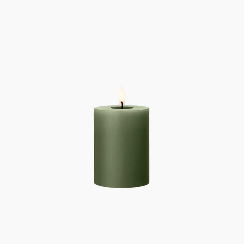 LED Pillar Candles 7,5x10 cm green soil Ester & Erik 