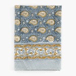 Botanique Paisley Blue & Ochre -pöytäliina 150x230cm, Chamois — kuva 1