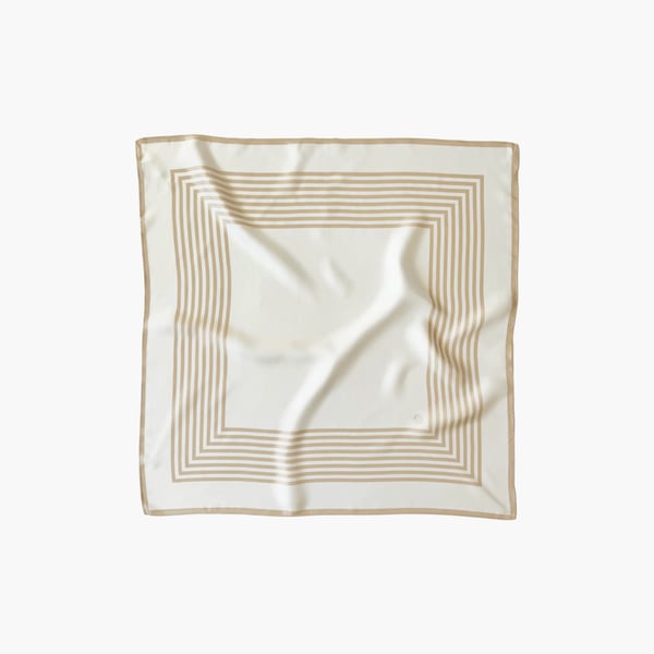Striped Scarf white/sand 65 cm lescarf