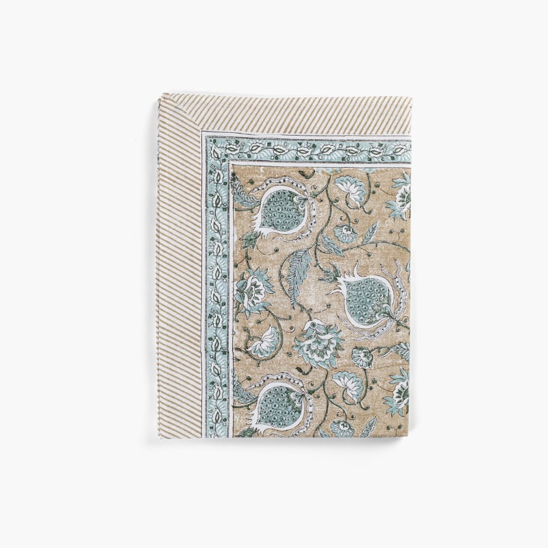 Tablecloth Cotton Pomegranate beige 170x270 Chamois 