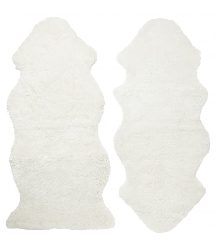 Curly Rug 1,5 Set white Skinnwille