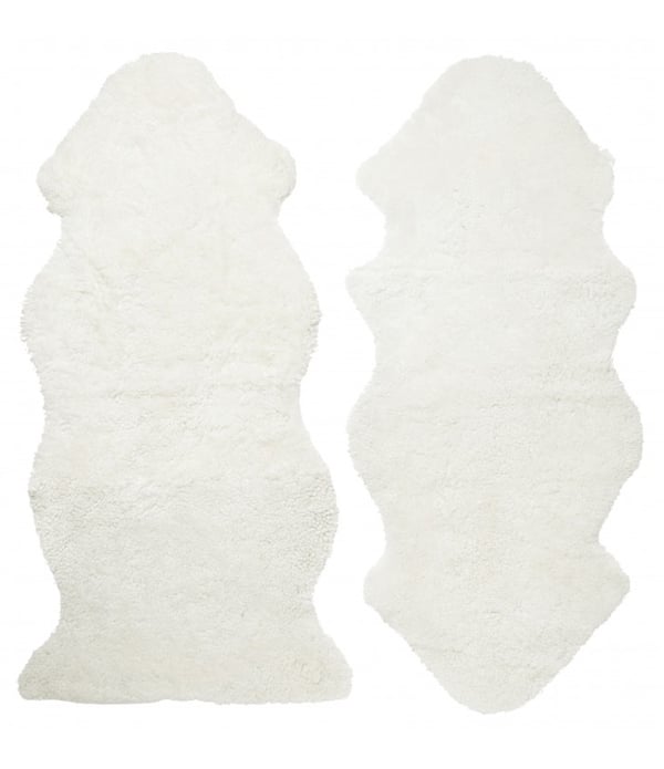 Curly Rug 1,5 Set white Skinnwille