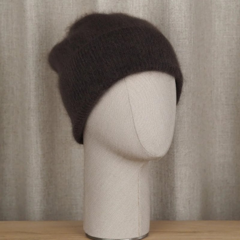 Cashmere Beanie dark chocolate 