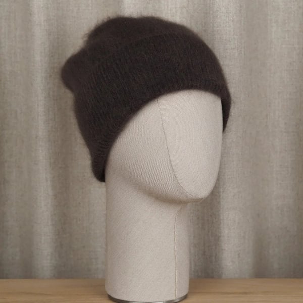 Cashmere Beanie dark chocolate 