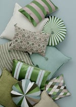 Cushion Cover Stripe Embroidery fern Bungalow  — kuva 2