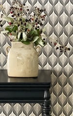 Ceramic Vase taupe/cream  — kuva 2