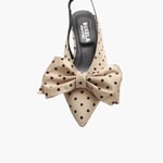Olivia Kitten Heel avokas Satin Polka camel Bukela  — kuva 3