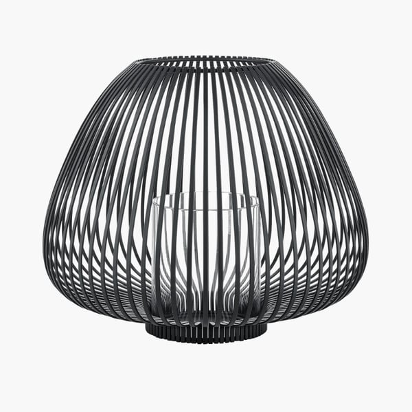 Lyva lyhty M musta, Blomus