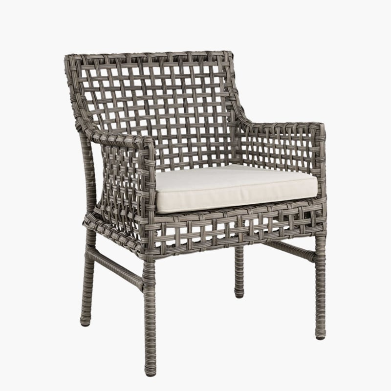 Käsinojallinen Santa Monica tuoli harmaa + pehmuste, Artwood