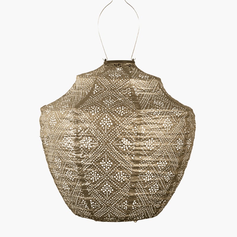 Kullansävyinen aurinkokennolyhty Topaze Crown 40Ø, Lumiz