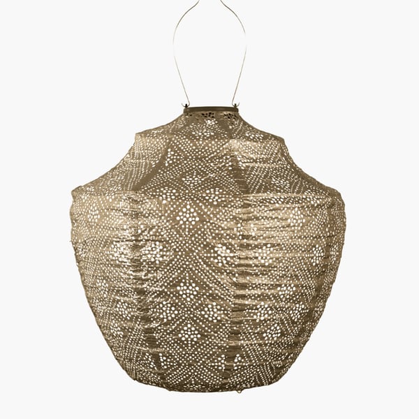 Kullansävyinen aurinkokennolyhty Topaze Crown 40Ø, Lumiz