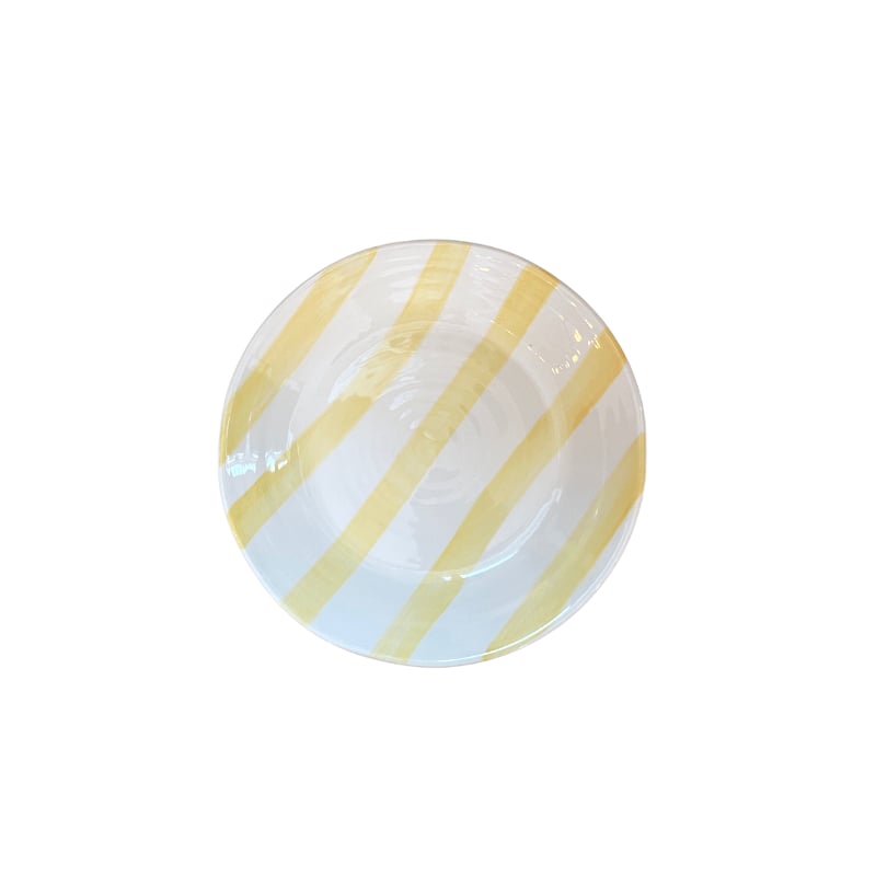 Lautanen Capri Stripes lemon Bruka Design 