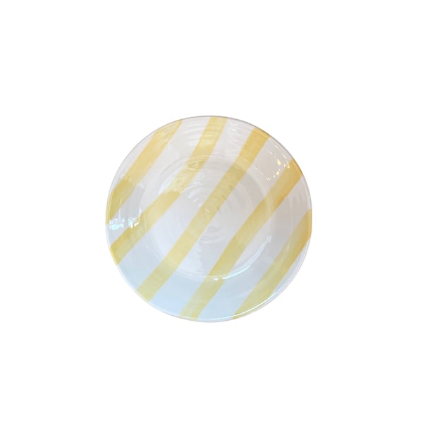 Lautanen Capri Stripes lemon Bruka Design 