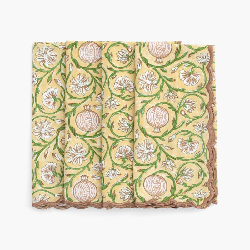 Tangier Pomegranate -lautasliinat 4 kpl 50x50cm, Chamois