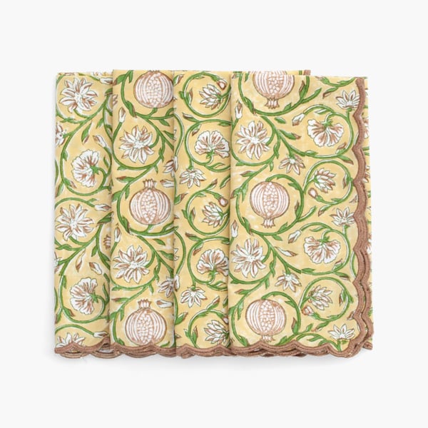 Tangier Pomegranate -lautasliinat 4 kpl 50x50cm, Chamois