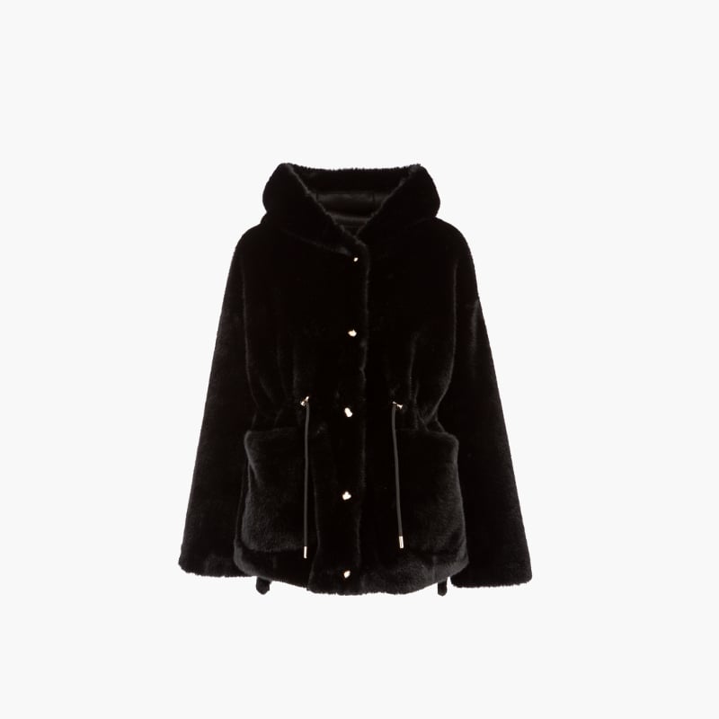 Gabi Faux Fur Coat black 