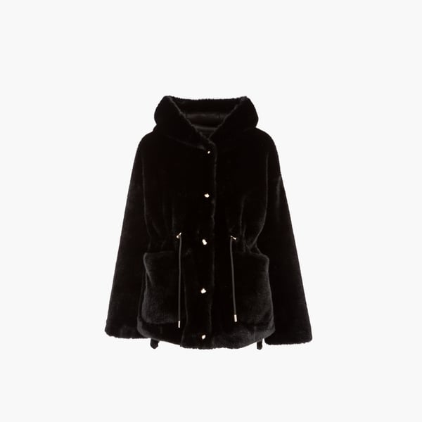 Gabi Faux Fur Coat black 