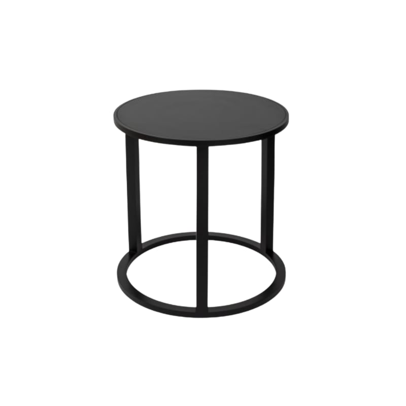 Lacquer Table Round S mat black Oi Soi Oi 