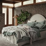 Satina Duvet Cover 150x210 green Mille Notti  — kuva 4