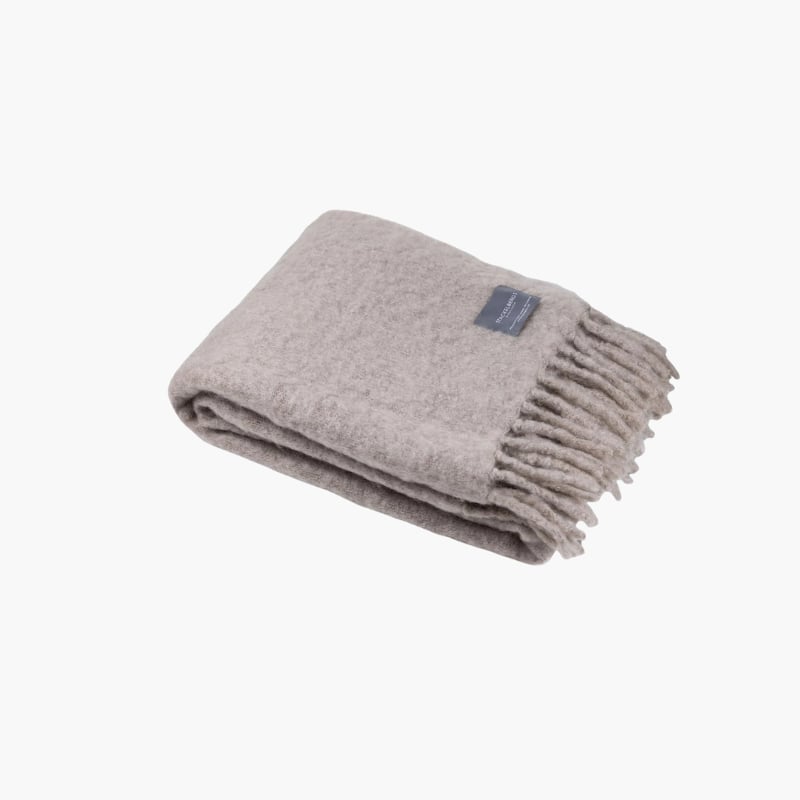 Kid Mohair Throw light taupe 
