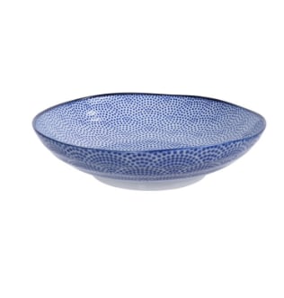 Nippon Blue Pasta Plate Dots Tokyo Design Studio