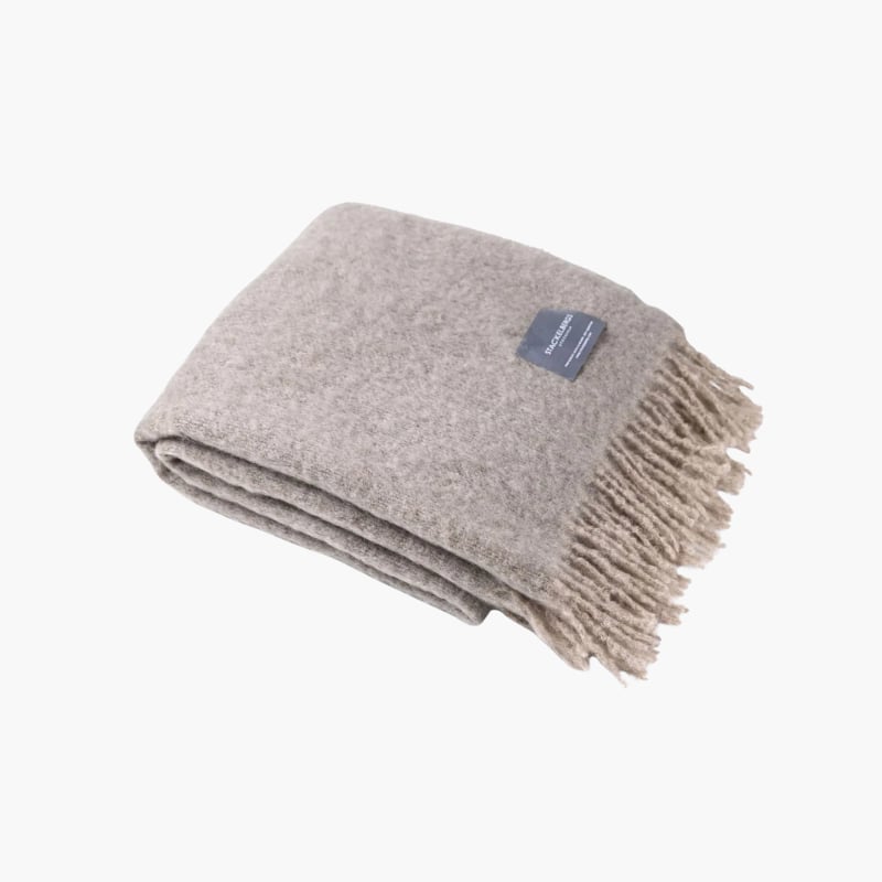 Mohair Blanket light taupe Stacklebergs 