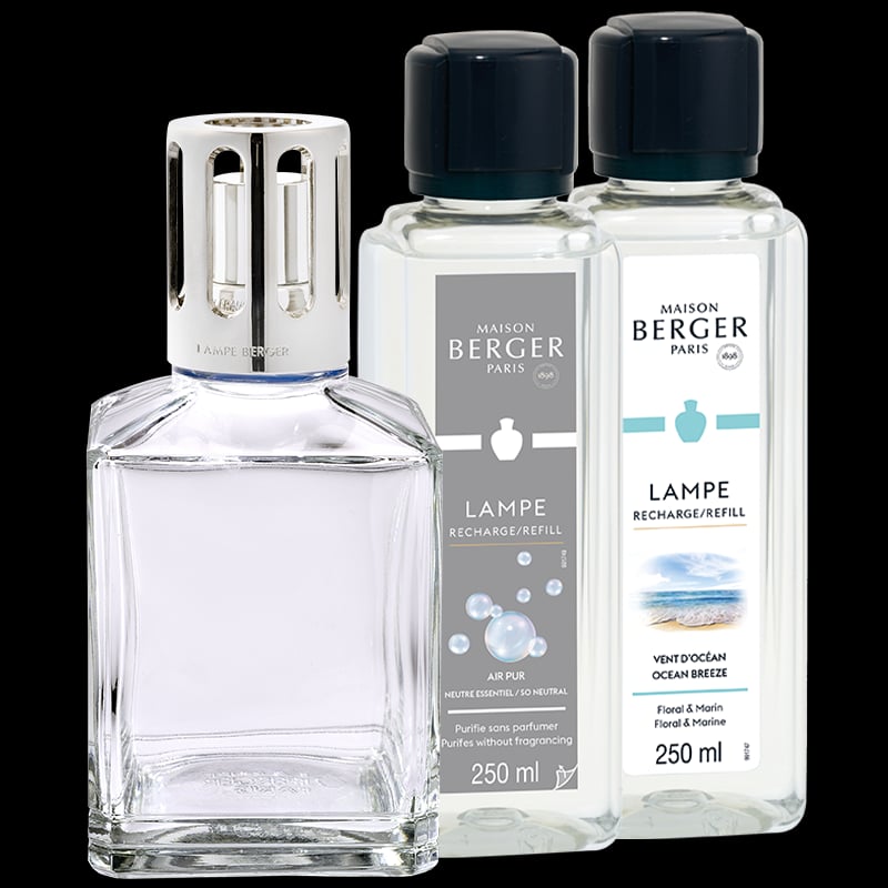 Lampe L´Essentielle lahjapakkaus/ aloituspakkaus huoneilmanpuhdistuslamppu Maison Berger