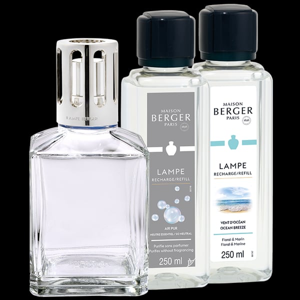 Lampe L´Essentielle lahjapakkaus/ aloituspakkaus huoneilmanpuhdistuslamppu Maison Berger
