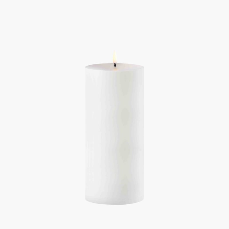 Outdoor LED Pillar Candle white 8,4x20 Uyuni 