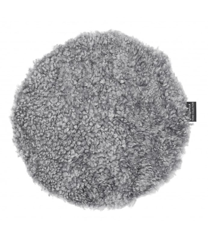 Curly Chair Cover round grey silver Skinnwille