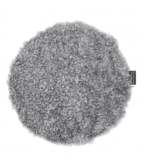 Curly Chair Cover round grey silver Skinnwille
