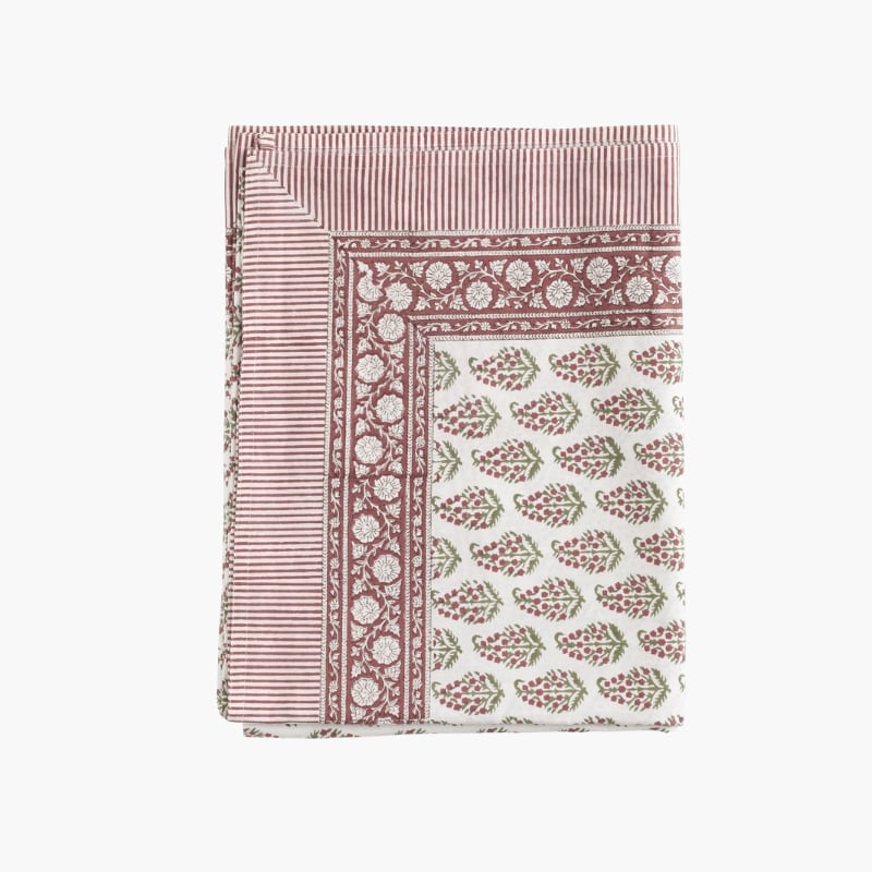 Linen Tablecloth Persian Paisley 150x230 Chamois 