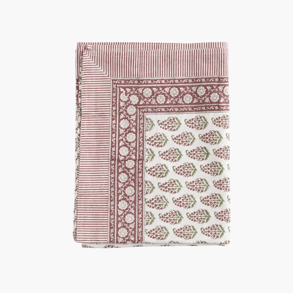 Linen Tablecloth Persian Paisley 150x350 Chamois 