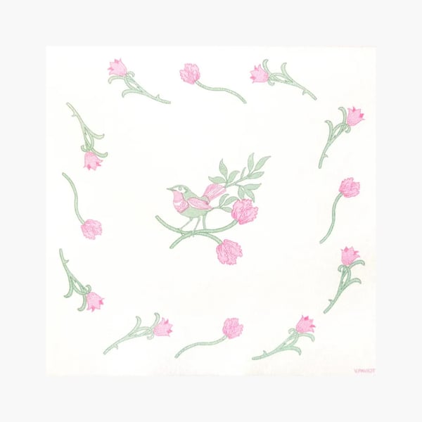  Lautasliina Pinson 20 kpl, 40x40 cm, Françoise Paviot