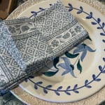 Simmi dusty blue-lautasliinat, 4 kpl 50x50cm, Chamois — kuva 3