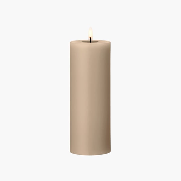 LED Pillar Candle 7,5x20 nougat Ester & Erik 