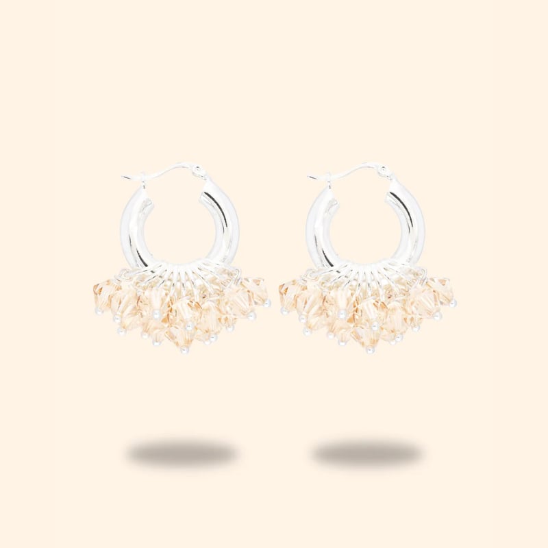 Golden Goddess Earrings in silver Annele 