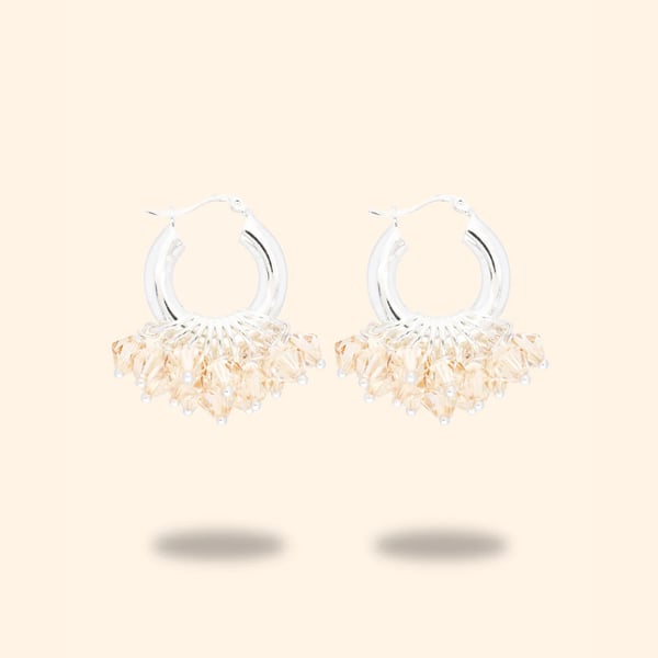 Golden Goddess Earrings in silver Annele 