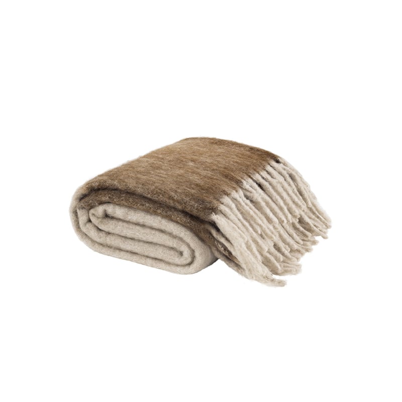 Splendid Throw white/brown block Artwood 