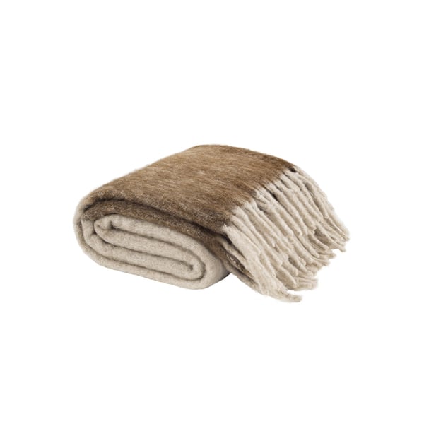 Splendid Throw white/brown block Artwood 