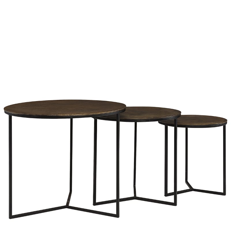 Juno Side Table 3-set vintage brass Artwood