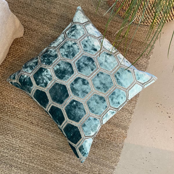 Manipur Cushion Cover 50x50 duck egg