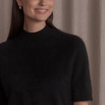 Karliea Mock Neck Brushed Cashmere Sweater black Original Story  — kuva 2