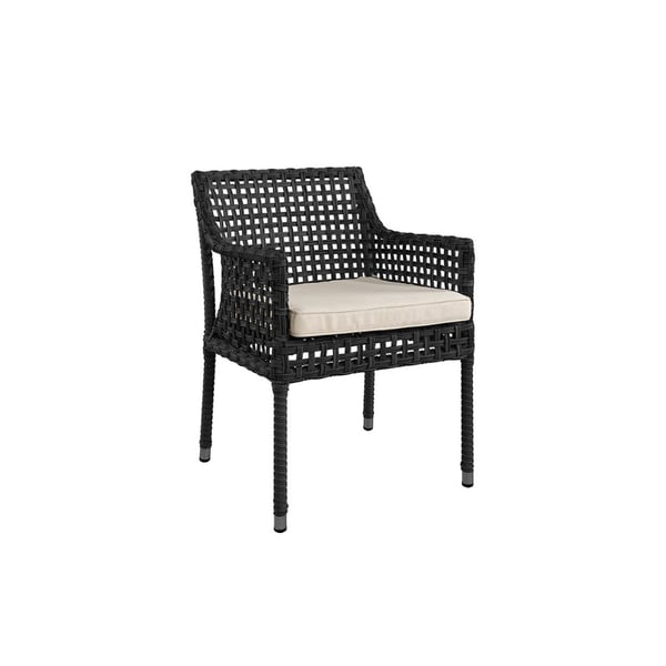 Santa Monica Dining Chair Black + Cushion, Artwood