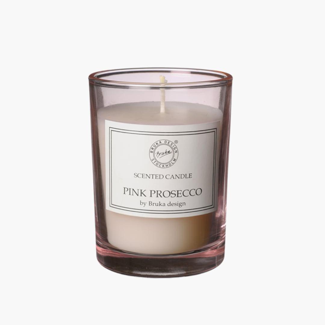 Roosa Pink Prosecco tuoksukynttilä Bruka Design