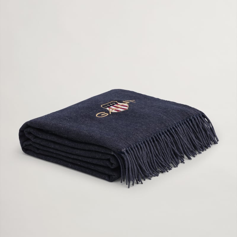 Archive Shield Throw evening blue Gant Home