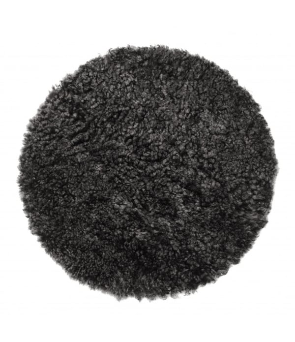 Curly Chair Cover round dark grey Skinnwille