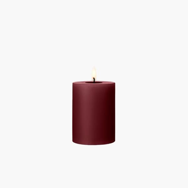 LED Pillar Candles 7,5x10 cm deep wine Ester & Erik 