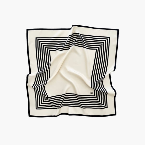 Scarf No.1 cream/black 65 cm lescarf