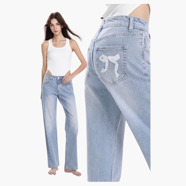 Piro Jeans -farkut Bow light blue